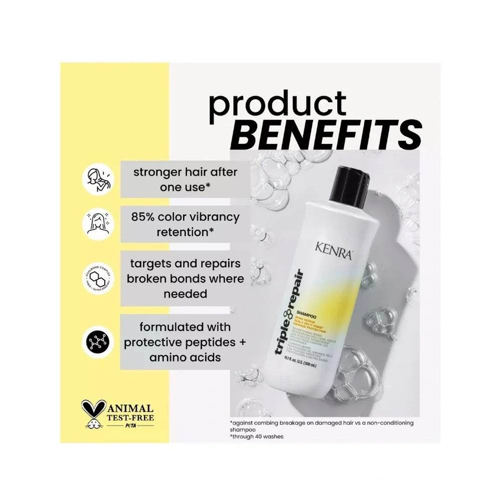 Kenra Triple Repair Shampoo - Large Bottle - 33.8oz